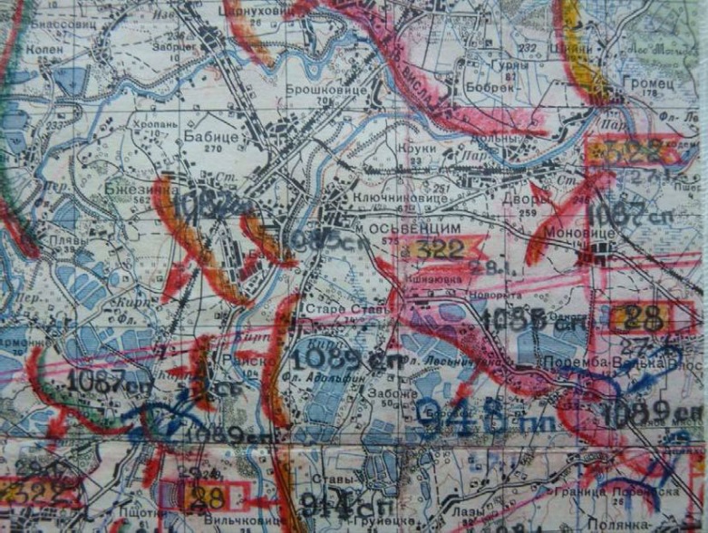 Карта боевых порядков 60-й армии 24-31 января 1945 года.